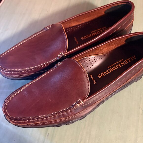 Mens Allen Edmonds Brown Boulder Loafers Size 11 B - Picture 2 of 11